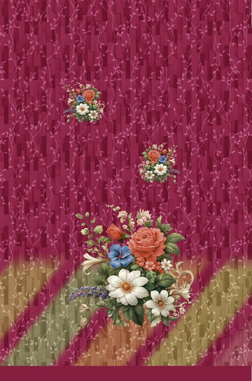 Floral Buta Vine Print