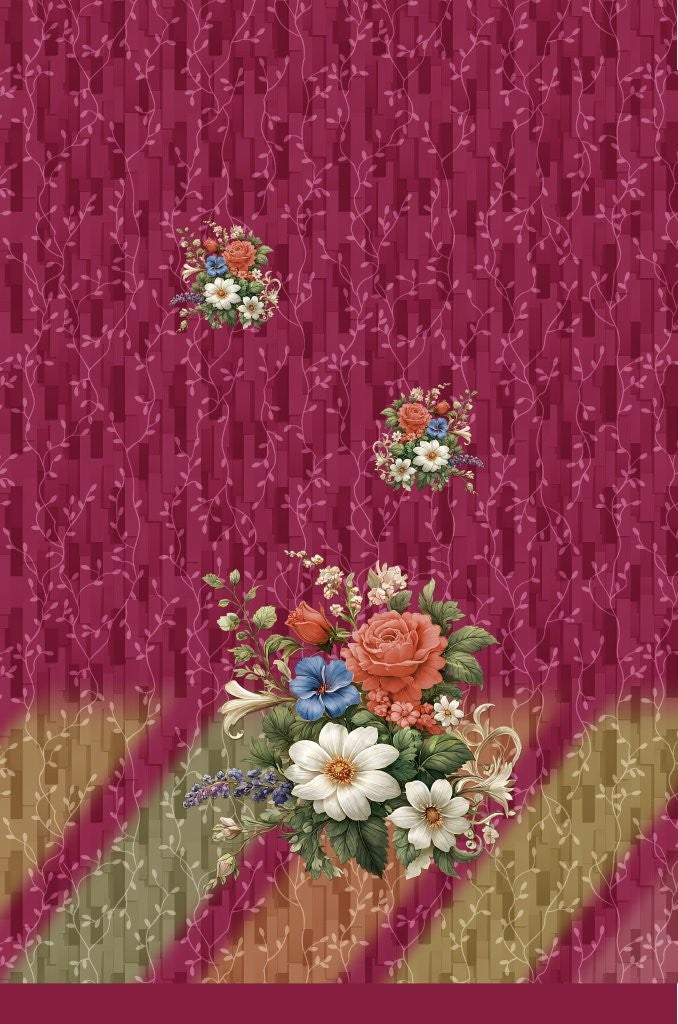 Floral Buta Vine Print