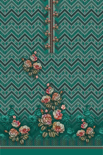 Emerald Bloom Chevron